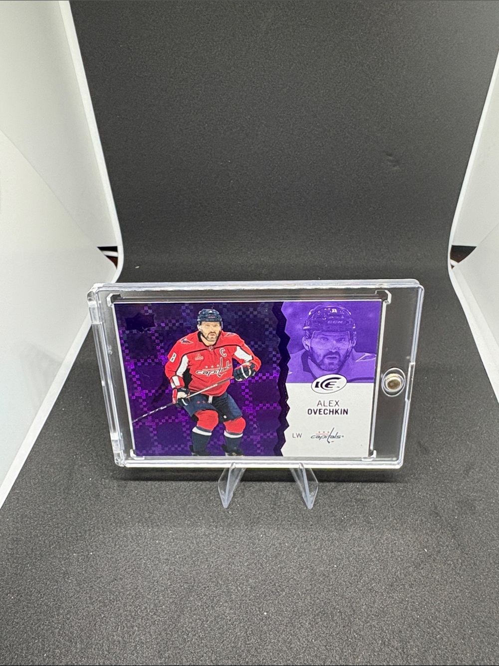 Upper Deck Ice Alex Ovechkin Hockey Trading Card Purple Refractor